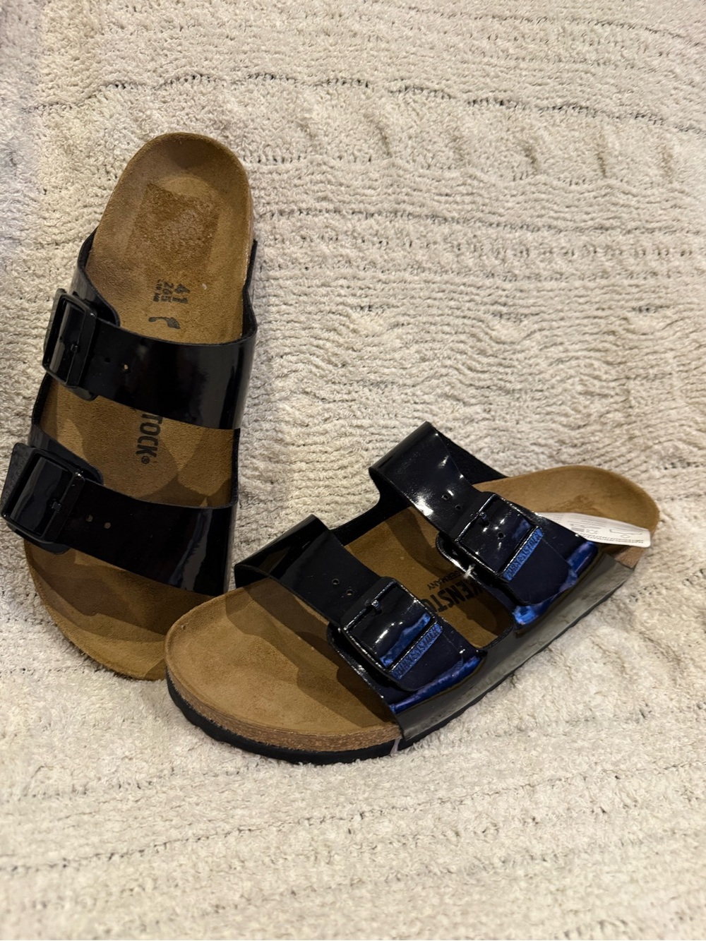 Birkenstock Arizona patent sandals